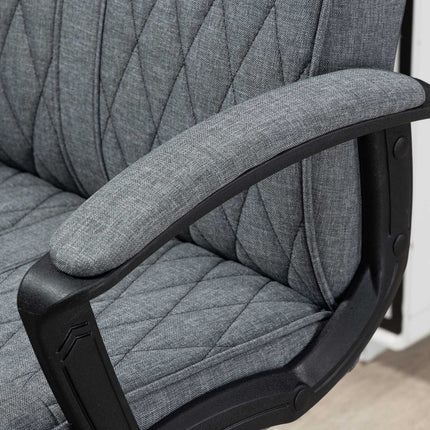 Chaise de bureau ergonomique pivotante et réglable en hauteur, gris foncé