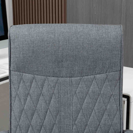 Chaise de bureau ergonomique pivotante et réglable en hauteur, gris foncé