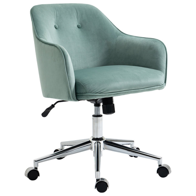 Ergonomischer Bürostuhl, höhenverstellbar, Samt, grün