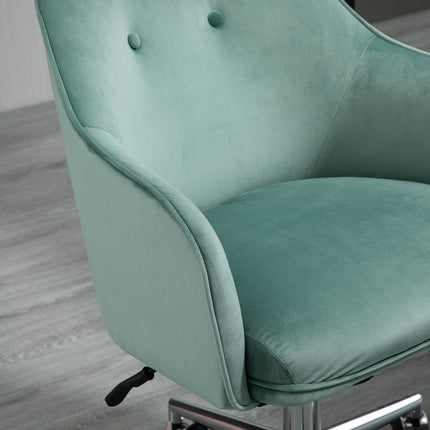 Ergonomischer Bürostuhl, höhenverstellbar, Samt, grün