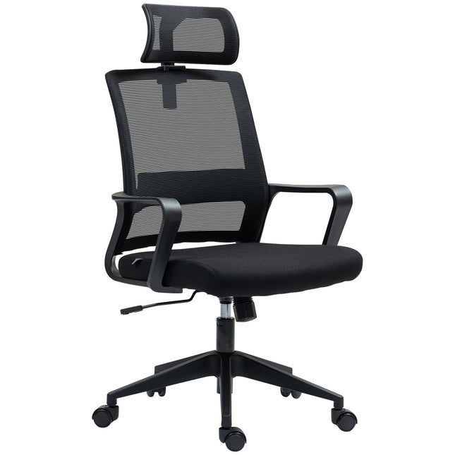 Ergonomischer Bürostuhl mit Armlehnen und verstellbarer Kopfstütze