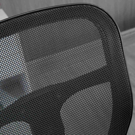 Chaise de bureau ergonomique avec accoudoirs, repose-pieds, résille, noire, 95-115 cm