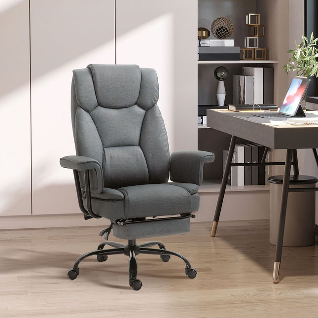 Ergonomischer Bürostuhl, verstellbar mit Kopf- und Fußstütze