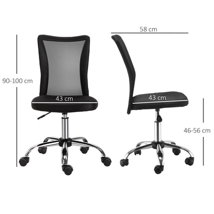 Ergonomischer Bürostuhl, verstellbar, belüftete Rückenlehne, schwarz