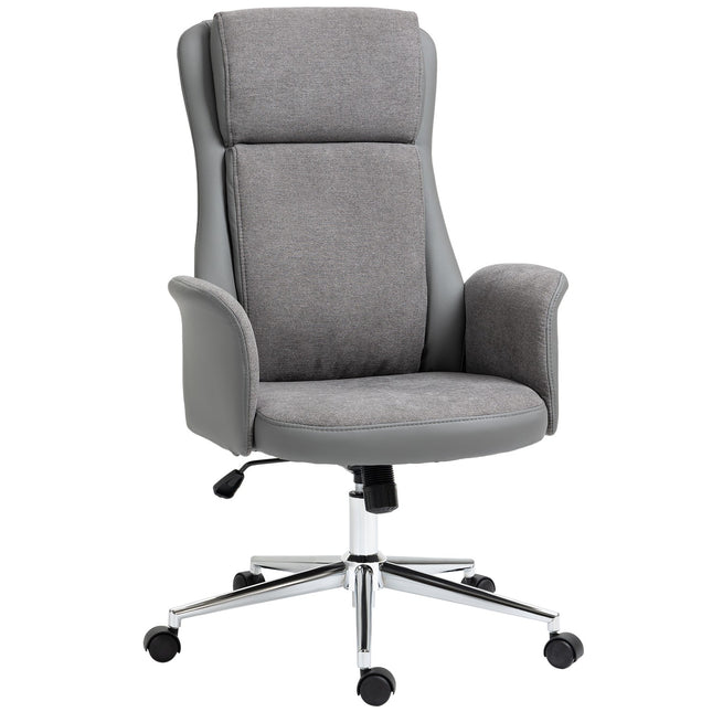 Ergonomischer Bürostuhl, verstellbares PU, 360° drehbar, grau