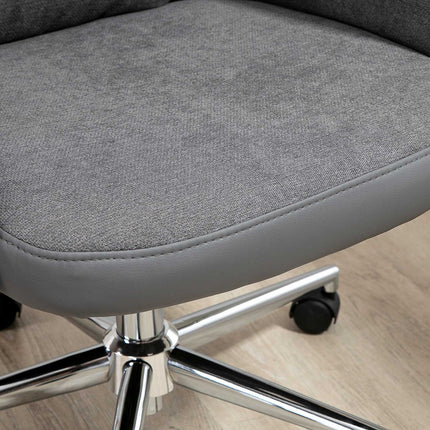 Ergonomischer Bürostuhl, verstellbares PU, 360° drehbar, grau