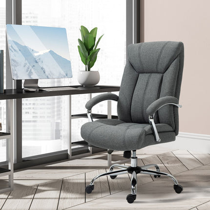 Ergonomic office chair, padded armrest, gray
