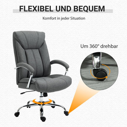 Ergonomic office chair, padded armrest, gray