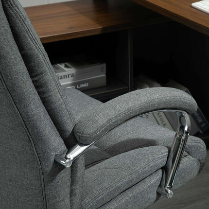 Ergonomic office chair, padded armrest, gray