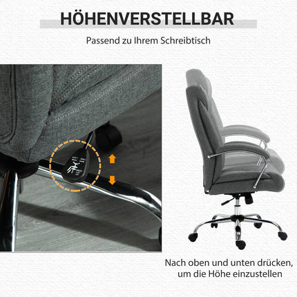 Ergonomic office chair, padded armrest, gray