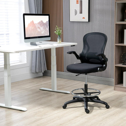 Ergonomická kancelářská židle s kolečky a bederní opěrkou, černá