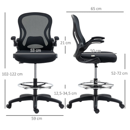 Ergonomická kancelářská židle s kolečky a bederní opěrkou, černá