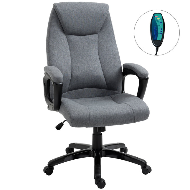 Ergonomic gaming office chair, adjustable height, massage, gray