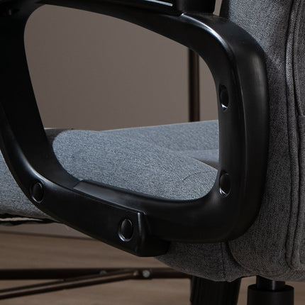 Ergonomischer Gaming-Bürostuhl, höhenverstellbar, Massagefunktion, grau