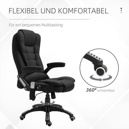 Gaming Office chair with massage, adjustable height, black