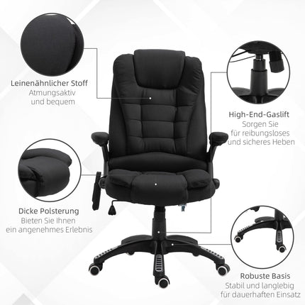 Gaming Office chair with massage, adjustable height, black
