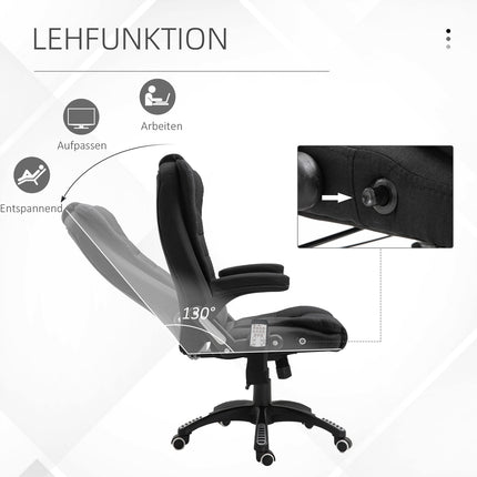 Gaming Office chair with massage, adjustable height, black