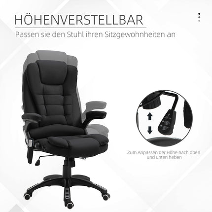 Gaming Office chair with massage, adjustable height, black