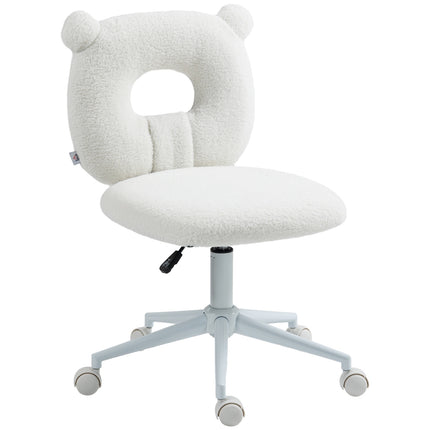 Drehbarer Bürostuhl, höhenverstellbar, Teddyfleece, 120 kg Tragkraft