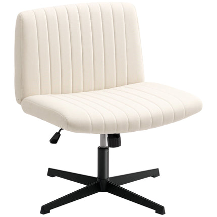 Bürostuhl, höhenverstellbar, drehbar, ohne Armlehnen, Leinen-Optik, 120 kg