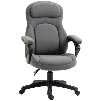 Ergonomischer Drehbürostuhl, höhenverstellbar, Leinenoptik