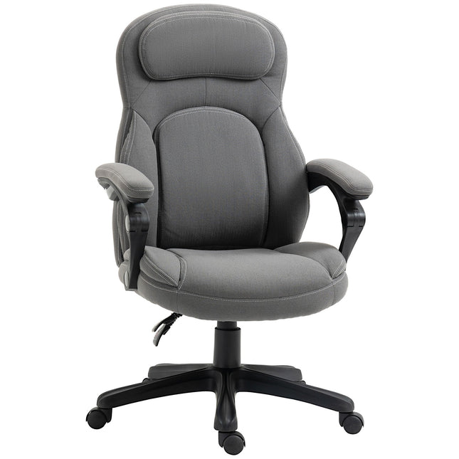 Ergonomická otočná kancelářská židle, výškově nastavitelná, vzhled lnu