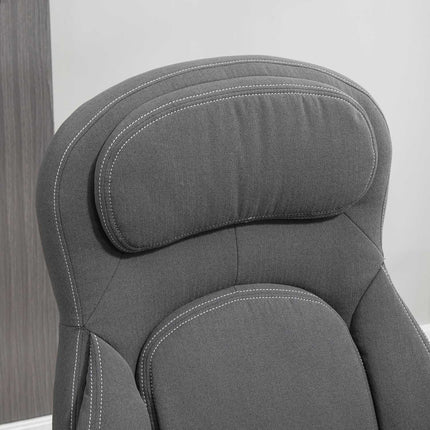 Ergonomischer Drehbürostuhl, höhenverstellbar, Leinenoptik