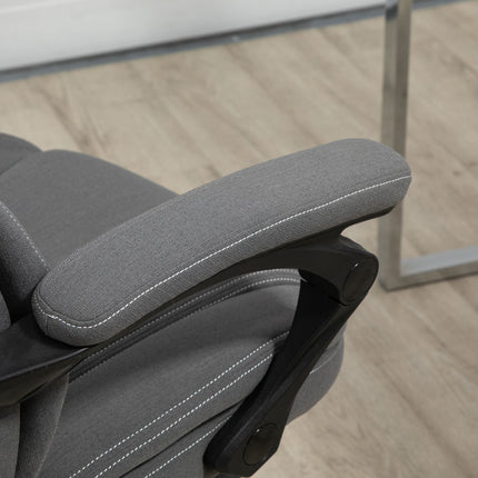 Ergonomischer Drehbürostuhl, höhenverstellbar, Leinenoptik