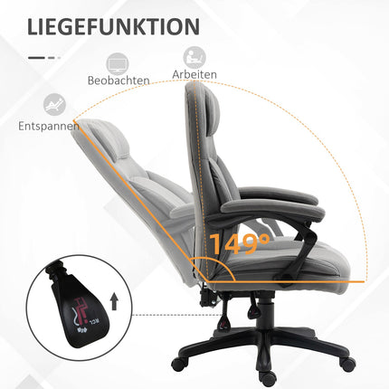 Ergonomischer Drehbürostuhl, höhenverstellbar, Leinenoptik