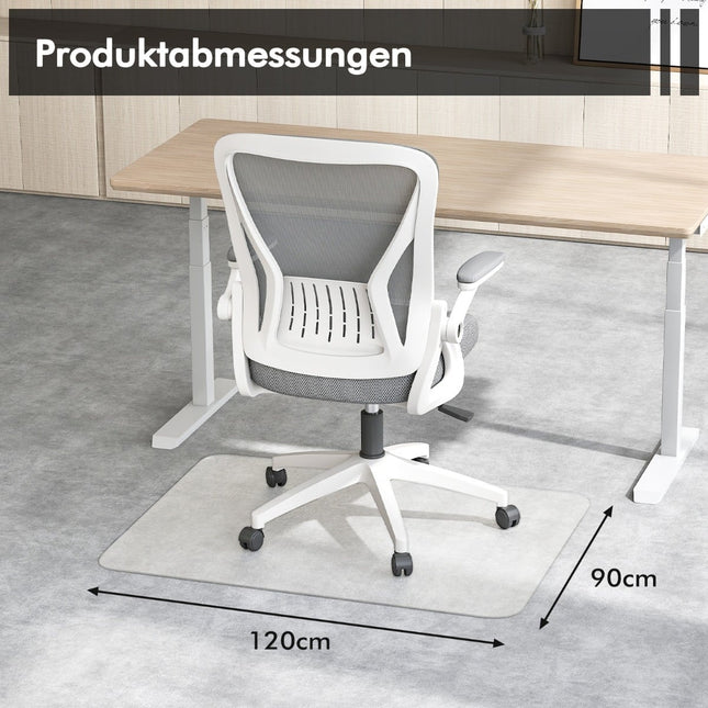 Bürostuhlunterlage – 120x90 cm Transparenter PVC Bodenschutz