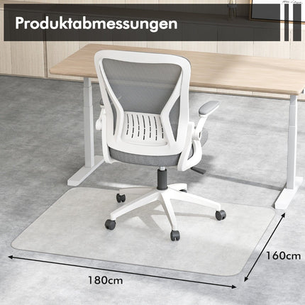 Podložka pod kancelářskou židli 180x160 cm – průhledná PVC ochrana podlahy