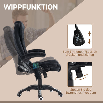 Ergonomic office chair, massage & heating, adjustable, 120 kg limit