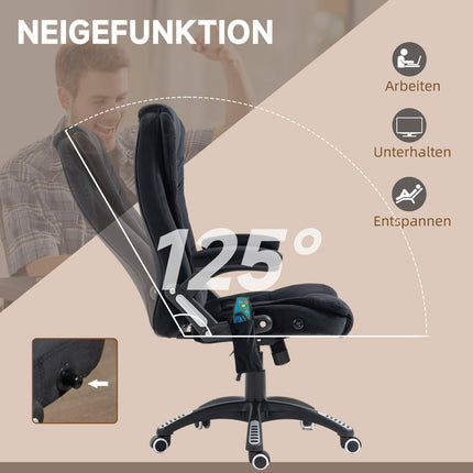 Ergonomic office chair, massage & heating, adjustable, 120 kg limit