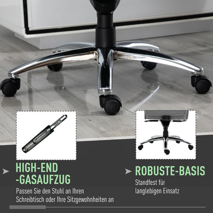 Ergonomic swivel office chair, adjustable armrests, light grey