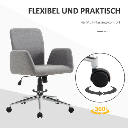 Bürodrehstuhl, neigbar und höhenverstellbar, nordischer Stil