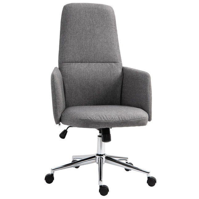 Ergonomischer grauer Bürostuhl, drehbar und höhenverstellbar