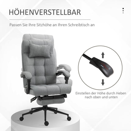 Office chair with cushion armrest, adjustable and rotatable