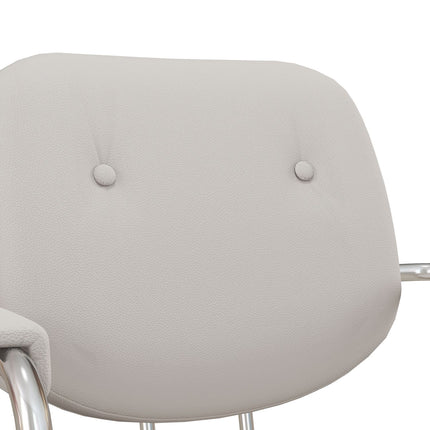 Chaise de bureau pivotante aspect similicuir, roulettes, hauteur réglable de 82 à 92 cm, charge maximale de 120 kg, beige