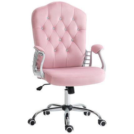 Ergonomischer rosa Bürostuhl für Frauen, höhenverstellbar