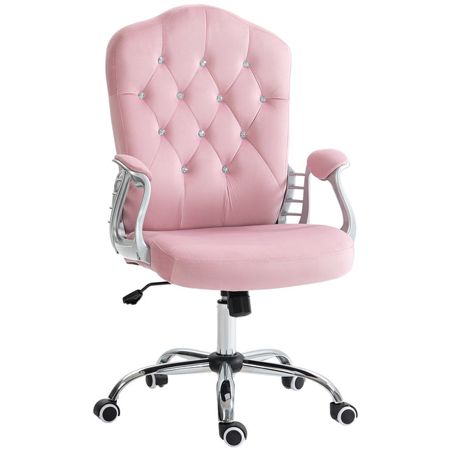 Ergonomická růžová kancelářská židle pro ženy, výškově nastavitelná