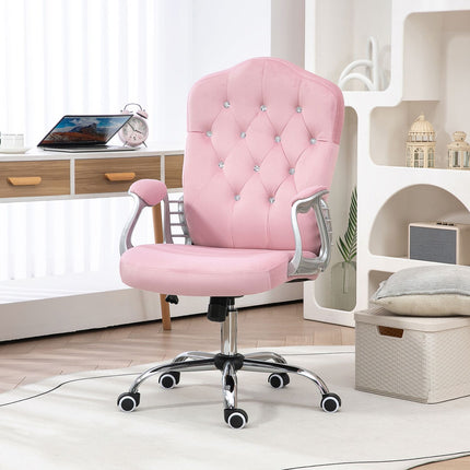 Ergonomischer rosa Bürostuhl für Frauen, höhenverstellbar