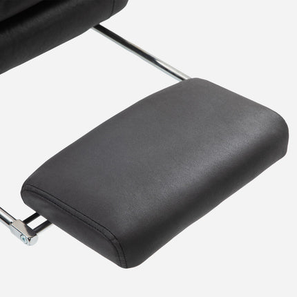 Bureaustoel met massage, verwarming, verstelbaar, zwart, 65x72x109-117cm