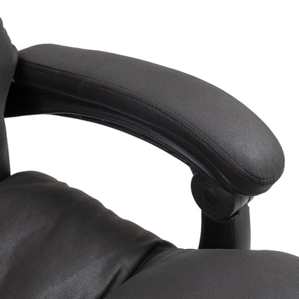 Bureaustoel met massage, verwarming, verstelbaar, zwart, 65x72x109-117cm