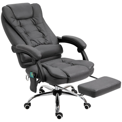 Ergonomic office chair with massage, heating & footrest