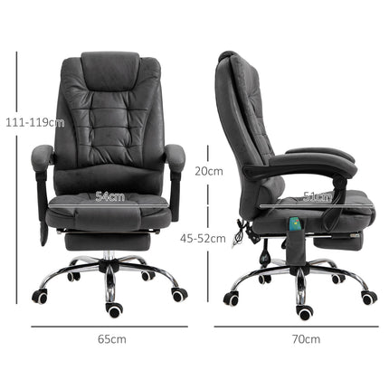 Ergonomic office chair with massage, heating & footrest