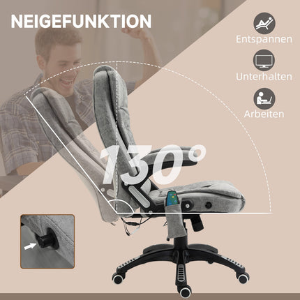 Ergonomischer Bürostuhl mit Heizung und Massage, höhenverstellbar