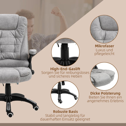 Ergonomischer Bürostuhl mit Heizung und Massage, höhenverstellbar