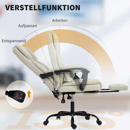Bürostuhl mit tierfreundlichem Kunstleder, Fußstütze, verstellbar