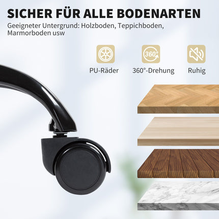 Bürostuhl mit tierfreundlichem Kunstleder, Fußstütze, verstellbar