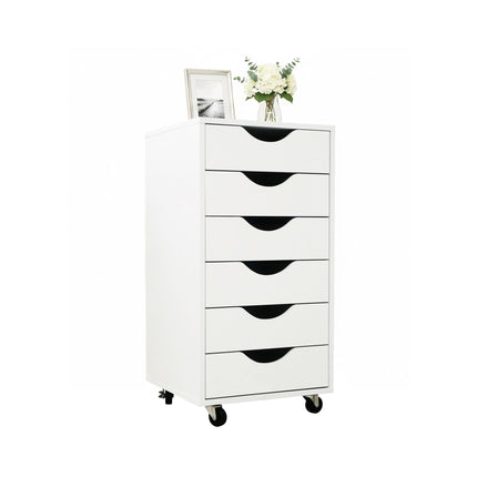 Office Drawer Unit with 6 Drawers, Mobile & Locking